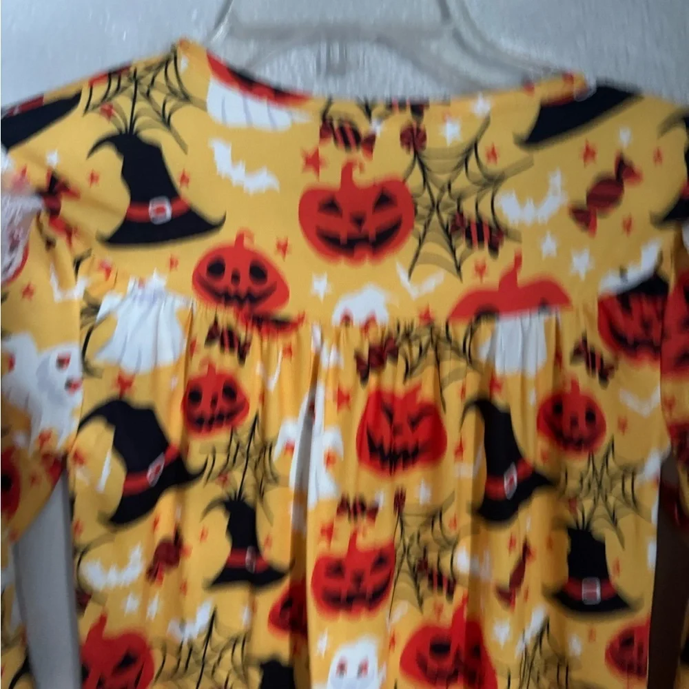 GIRLS Halloween Themed nightgown Dress with Lace Trim size large